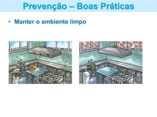 Prevenção – Boas Práticas
• Manter o ambiente limpo
 