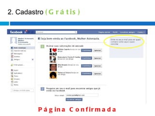 2. Cadastro  (Grátis) Página Confirmada 