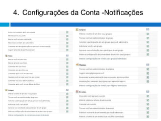4. Configurações da Conta -Notificações 
