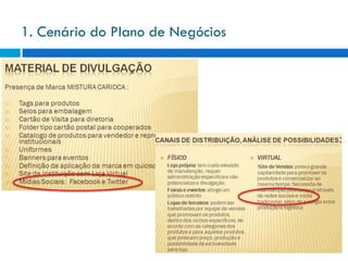 1. Cenário do Plano de Negócios
 