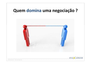 Quem domina uma negociação ?
.
 