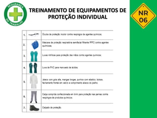 TREINAMENTO DE EQUIPAMENTOS DE
PROTEÇÃO INDIVIDUAL
 