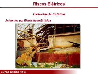 CURSO BÁSICO NR10
Riscos Elétricos
Eletricidade Estática
Acidentes por Eletricidade Estática
 