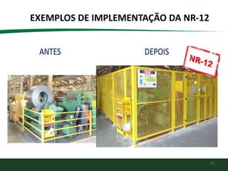 24
EXEMPLOS DE IMPLEMENTAÇÃO DA NR-12
 