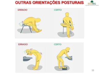 OUTRAS ORIENTAÇÕES POSTURAIS
33
 