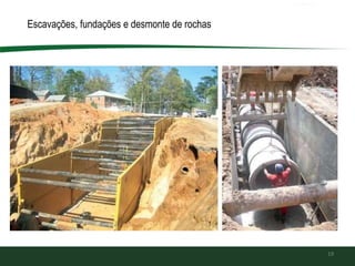 19
Escavações, fundações e desmonte de rochas
 