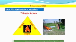 Triângulo do fogo
Treinamento de NR 20
COM
BUSTÍVELIGNIÇÃO
 