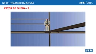 NR 35 – TRABALHO EM ALTURA
FATOR DE QUEDA - 2
 