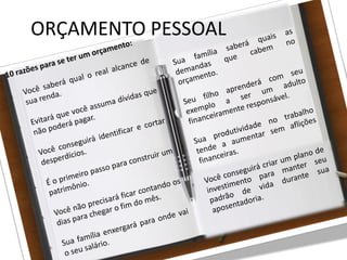 27/08/10
ORÇAMENTO PESSOAL
 