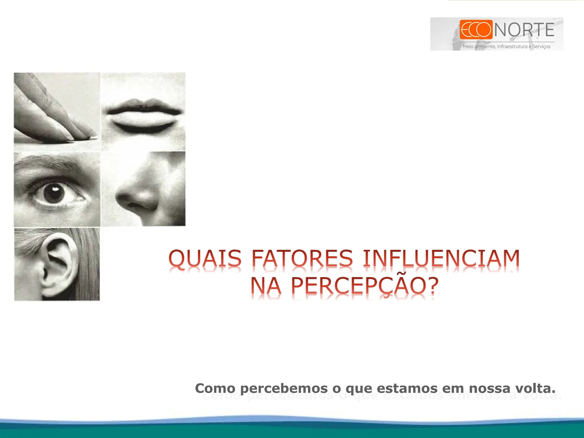 Como percebemos o que estamos em nossa volta.
 