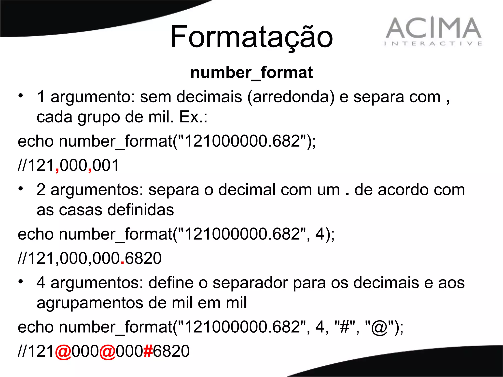 Treinamento PHP: Strings & Patterns
