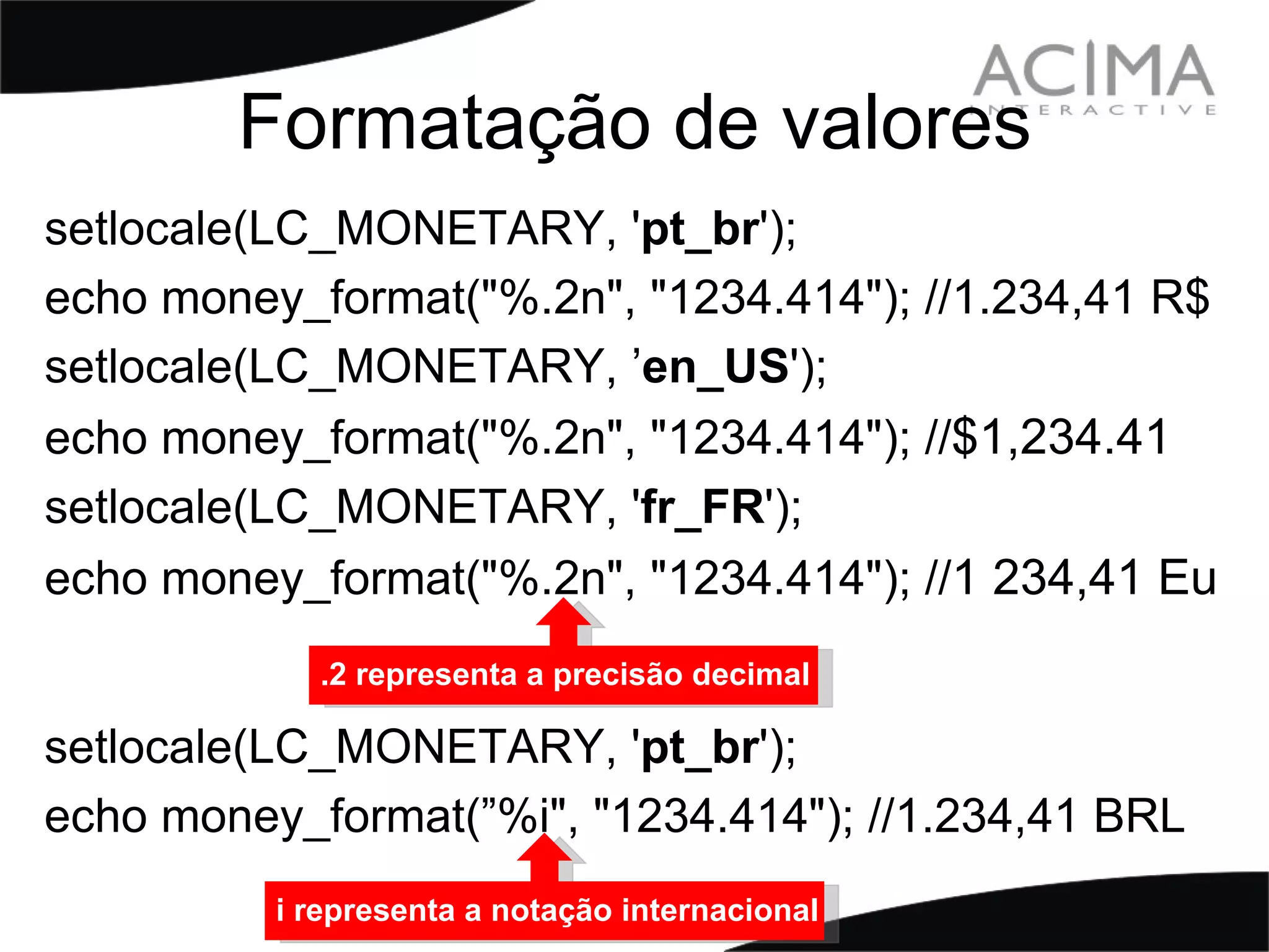 Treinamento PHP: Strings & Patterns