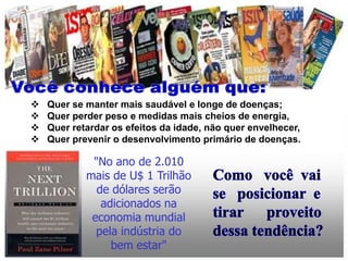 Você conhece alguém que:      Quer se manter mais saudável e longe de doenças;