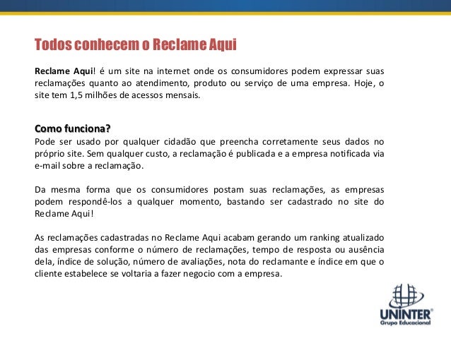 Atendimento no Reclame Aqui