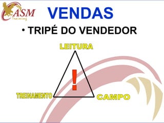 VENDAS
• TRIPÉ DO VENDEDOR
 
