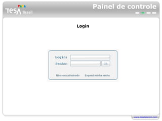 Painel de controle Login 
