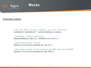 Mocks Exemplo prático 