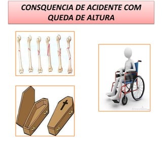 CONSQUENCIA DE ACIDENTE COM
QUEDA DE ALTURA
 