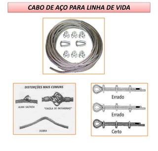CABO DE AÇO PARA LINHA DE VIDA
 