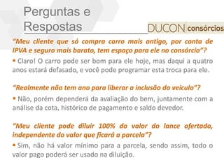 Treinamento DUCON CONSÓRCIOS