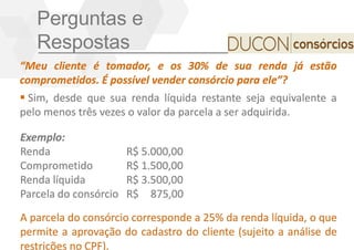 Treinamento DUCON CONSÓRCIOS