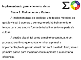Treinamento Visual Management - Gestão visual produtiva | PDF