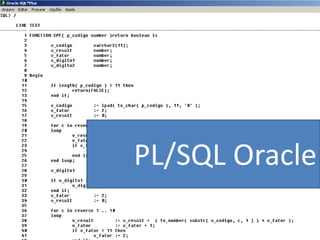 PL/SQL Oracle