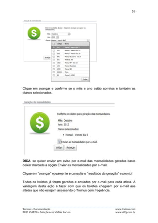 Documentação - Administração e Treinador