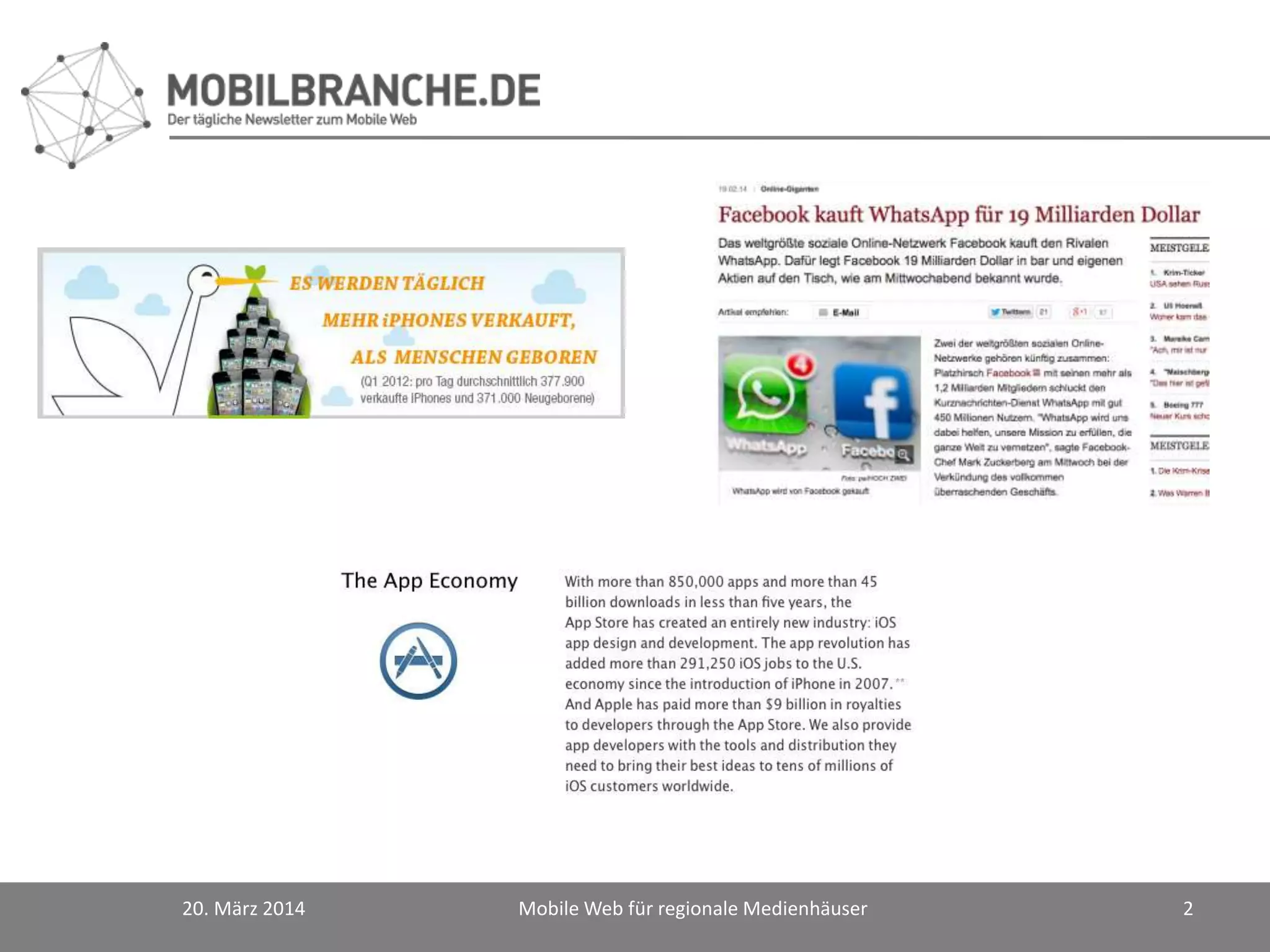 20. März 2014 Mobile Web für regionale Medienhäuser 2
 