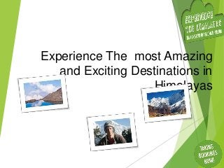 Experience The most Amazing
and Exciting Destinations in
Himalayas

 