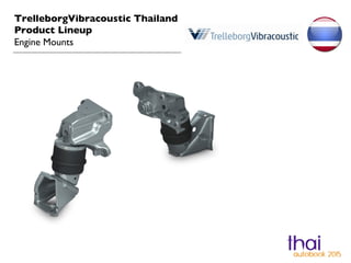 TrelleborgVibracoustic Thailand 
Product Lineup 
Engine Mounts 
 