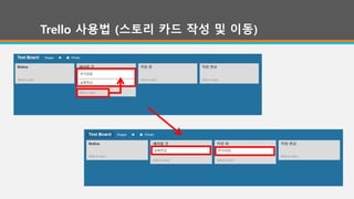Trello 사용법 (스토리 카드 작성 및 이동)
 