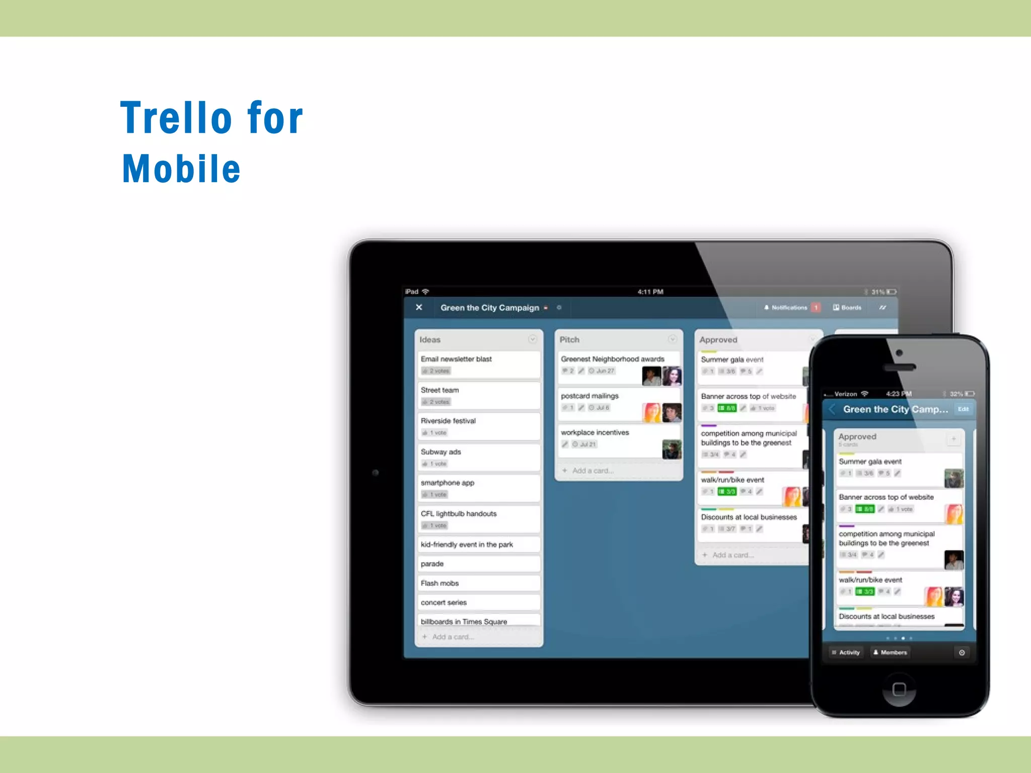 Trello for
Mobile
 