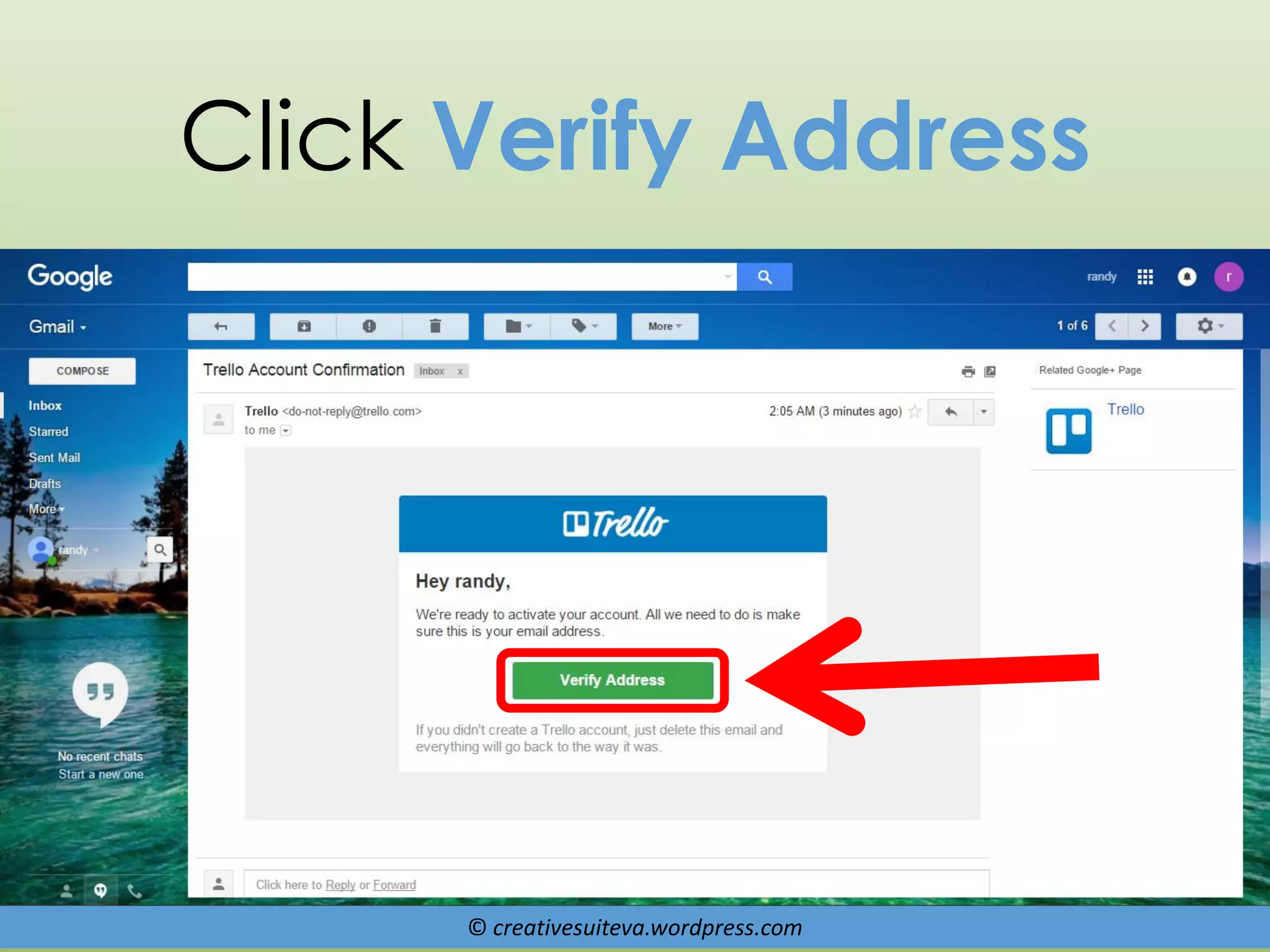 © creativesuiteva.wordpress.com
Click Verify Address
 