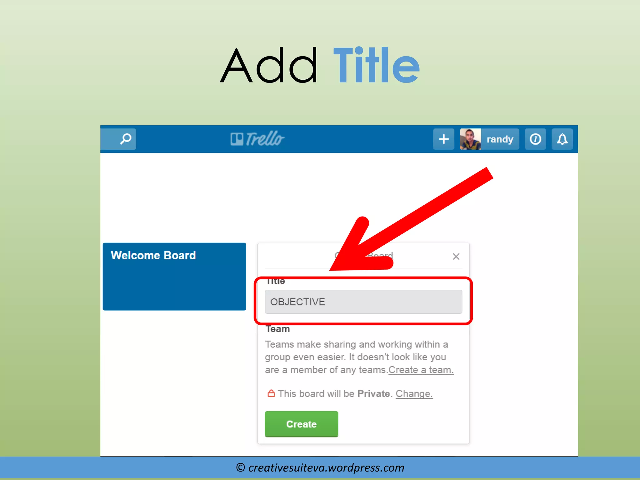 © creativesuiteva.wordpress.com
Add Title
 