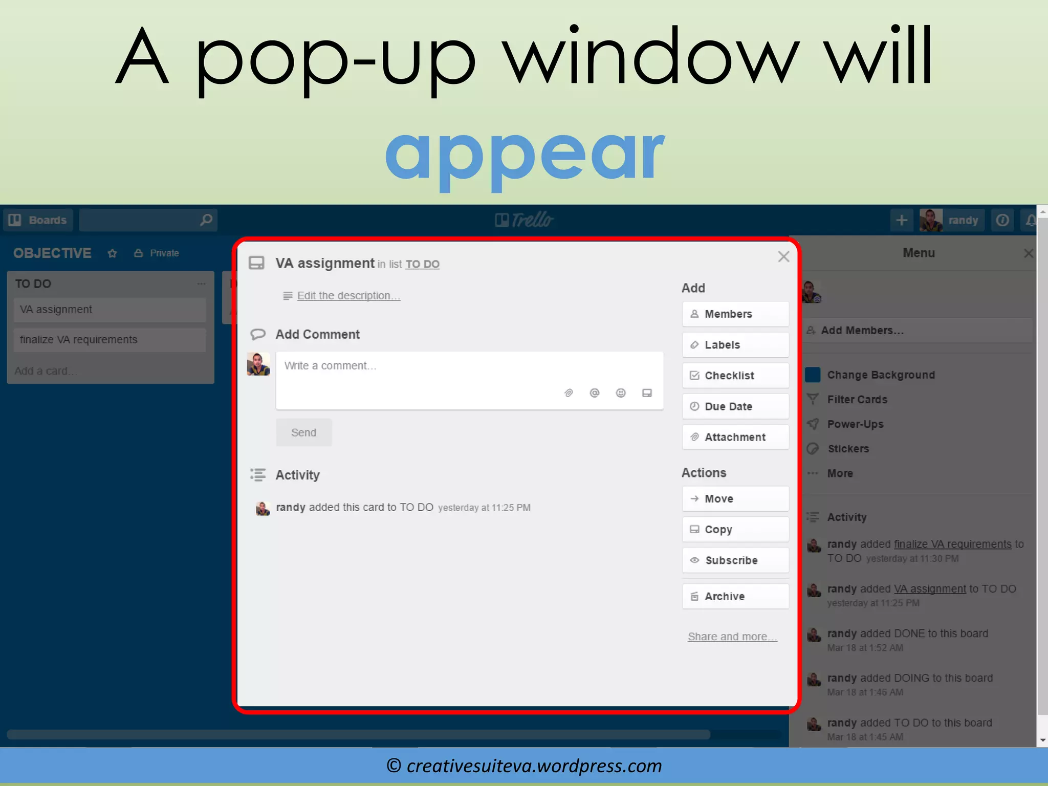 © creativesuiteva.wordpress.com
A pop-up window will
appear
 