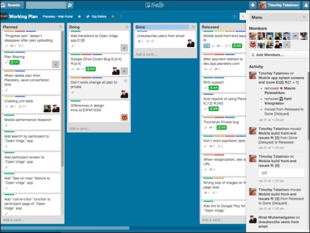 Plan trello