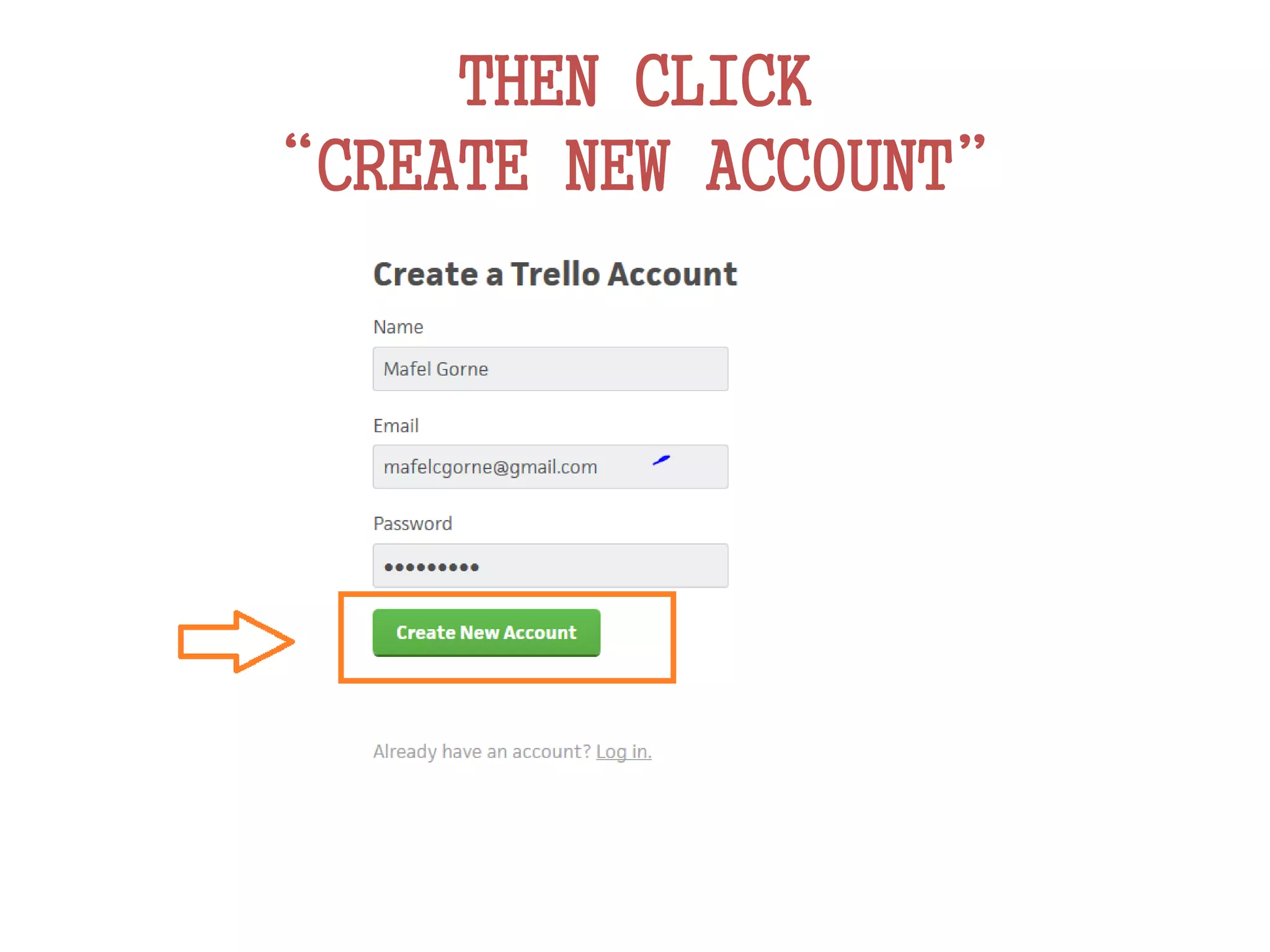 THEN CLICK
“CREATE NEW ACCOUNT”
 