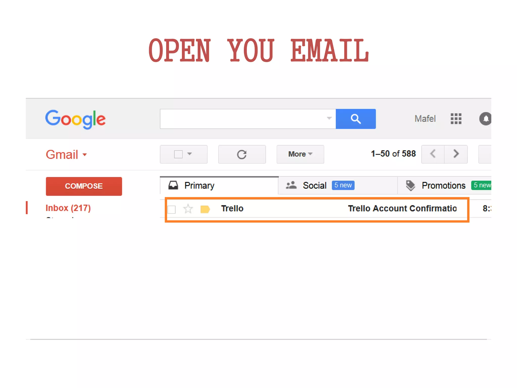 OPEN YOU EMAIL
 