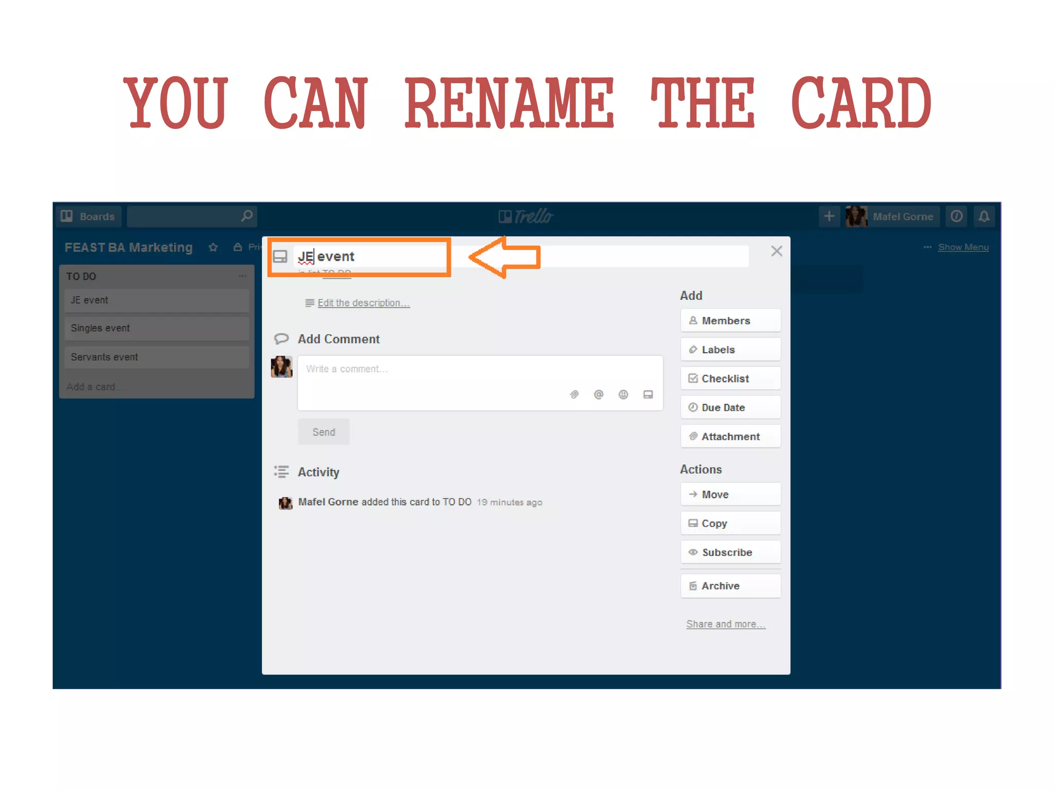 YOU CAN RENAME THE CARD
 