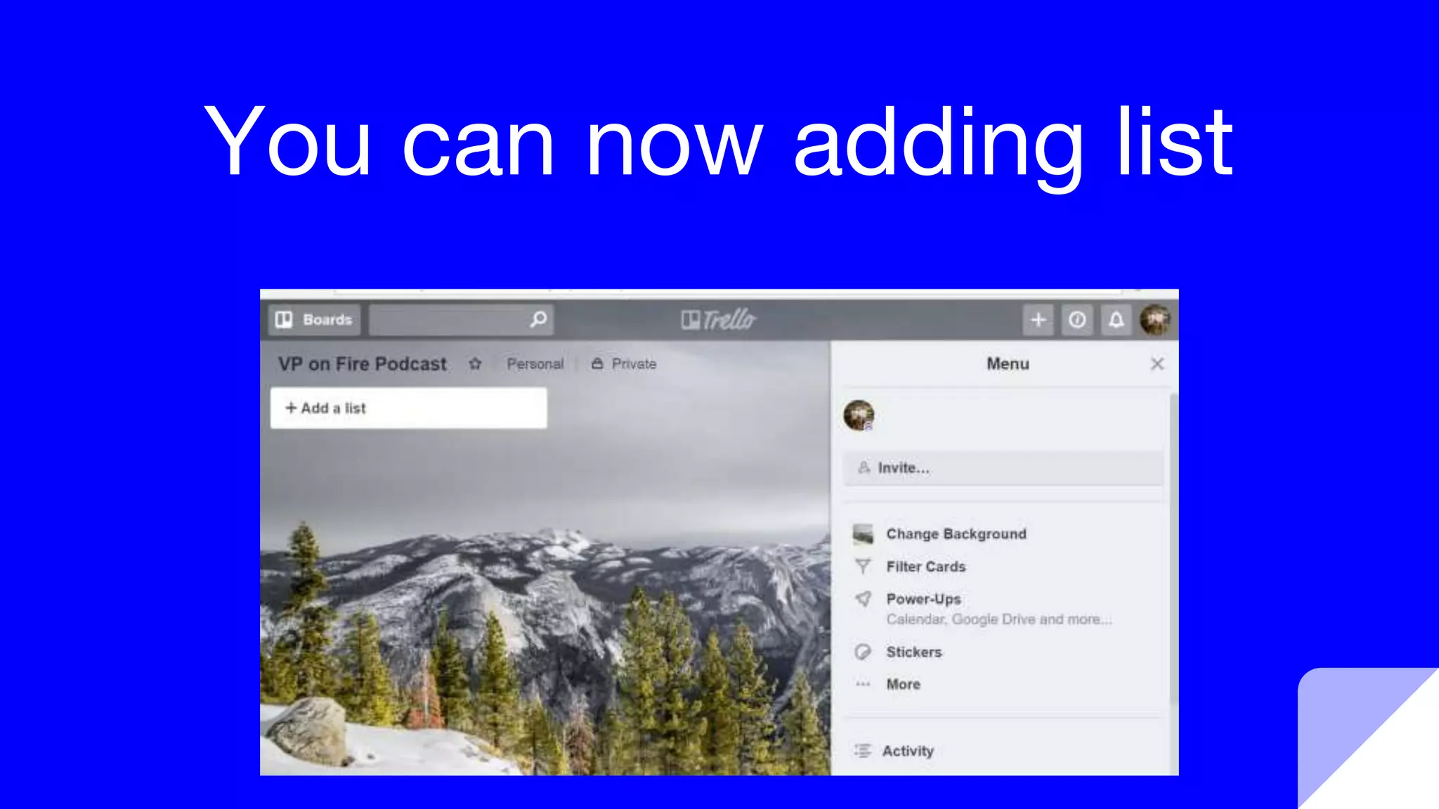 You can now adding list
 