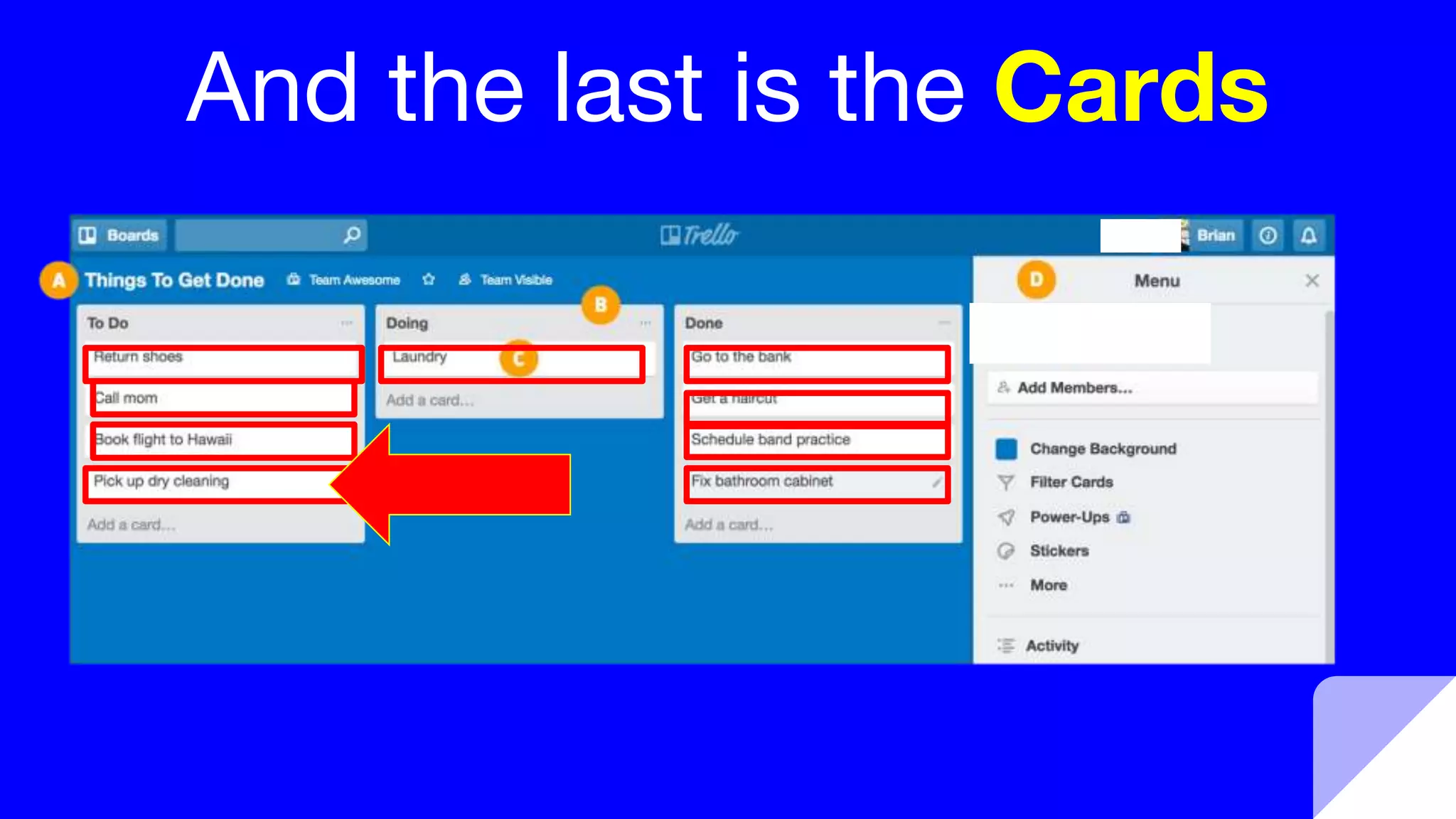 And the last is the Cards
 