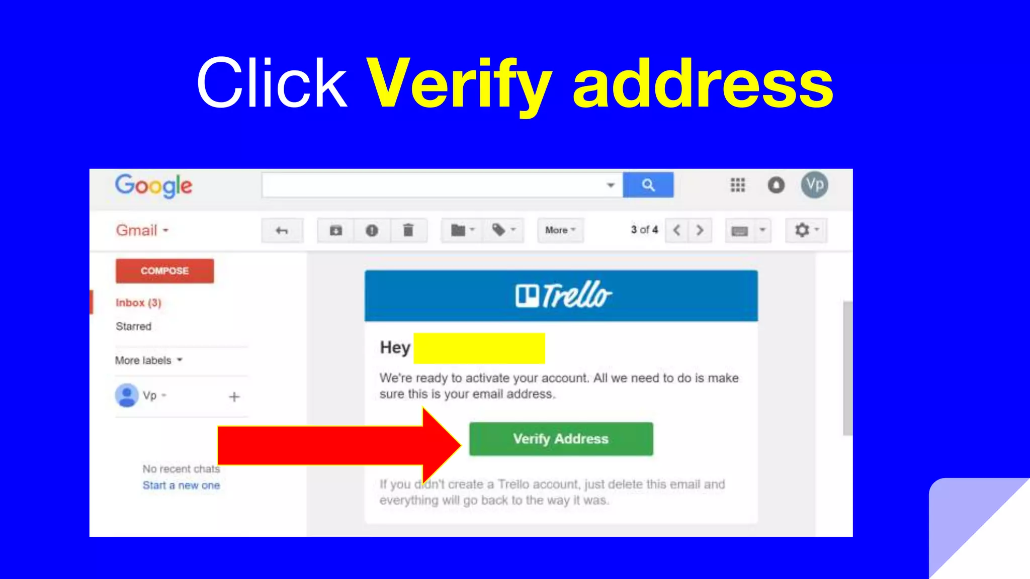 Click Verify address
 