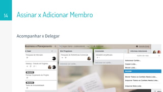 Assinar x Adicionar Membro14
Acompanhar x Delegar
 