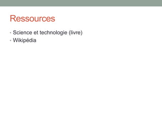 RessourcesScience et technologie (livre)Wikipédia