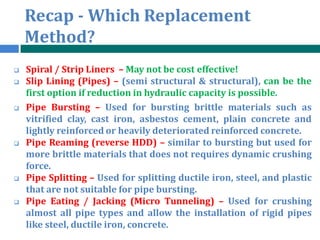 Trenchless Rehabilitation of Sewer & Water Networks | PDF