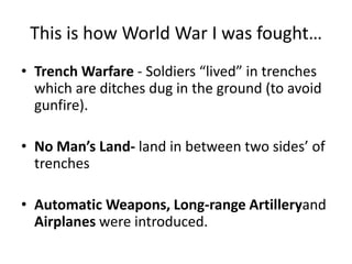 Trench warfare notes | PPTX