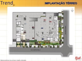 IMPLANTAÇÃO TÉRREO




Material preliminar de uso interno. Sujeito a alterações.
 