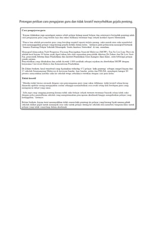 Potongan petikan cara pengajaran guru dan tidak kreatif menyebabkan gejala ponteng.
 