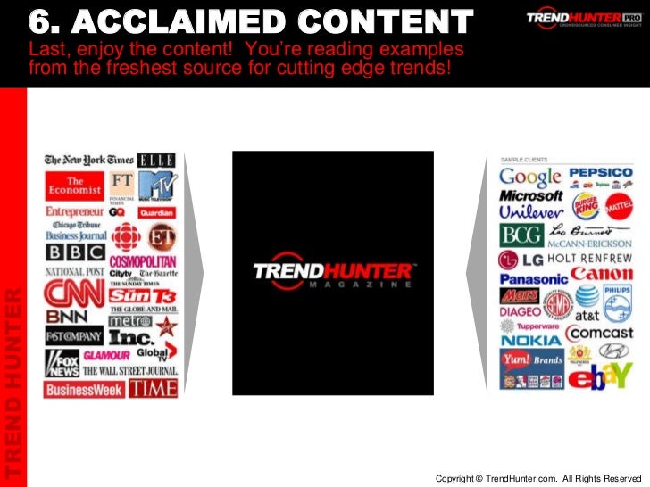 trend hunter 2012 trend report free sample free tupperware samples